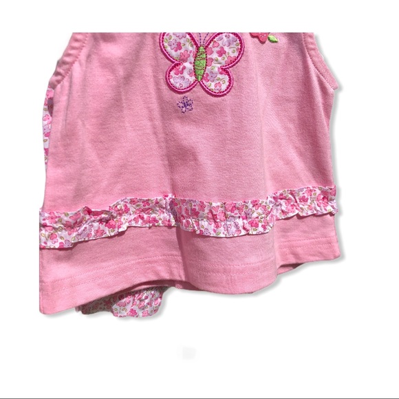 🍍12 Mo NWT Agabang Pink Floral Tee & Shorts Set - Picture 3 of 6